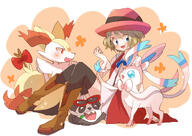 amount:multiple body-type:anthro body-type:feral body-type:humanoid body-type:semi-anthro character:serena series:eeveelutions series:pokemon species:braixen species:human species:pancham species:sylveon // 1131x800 // 556KB
